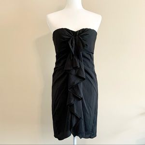 BCBG Max Azria Black Strapless Cocktail Dress 8